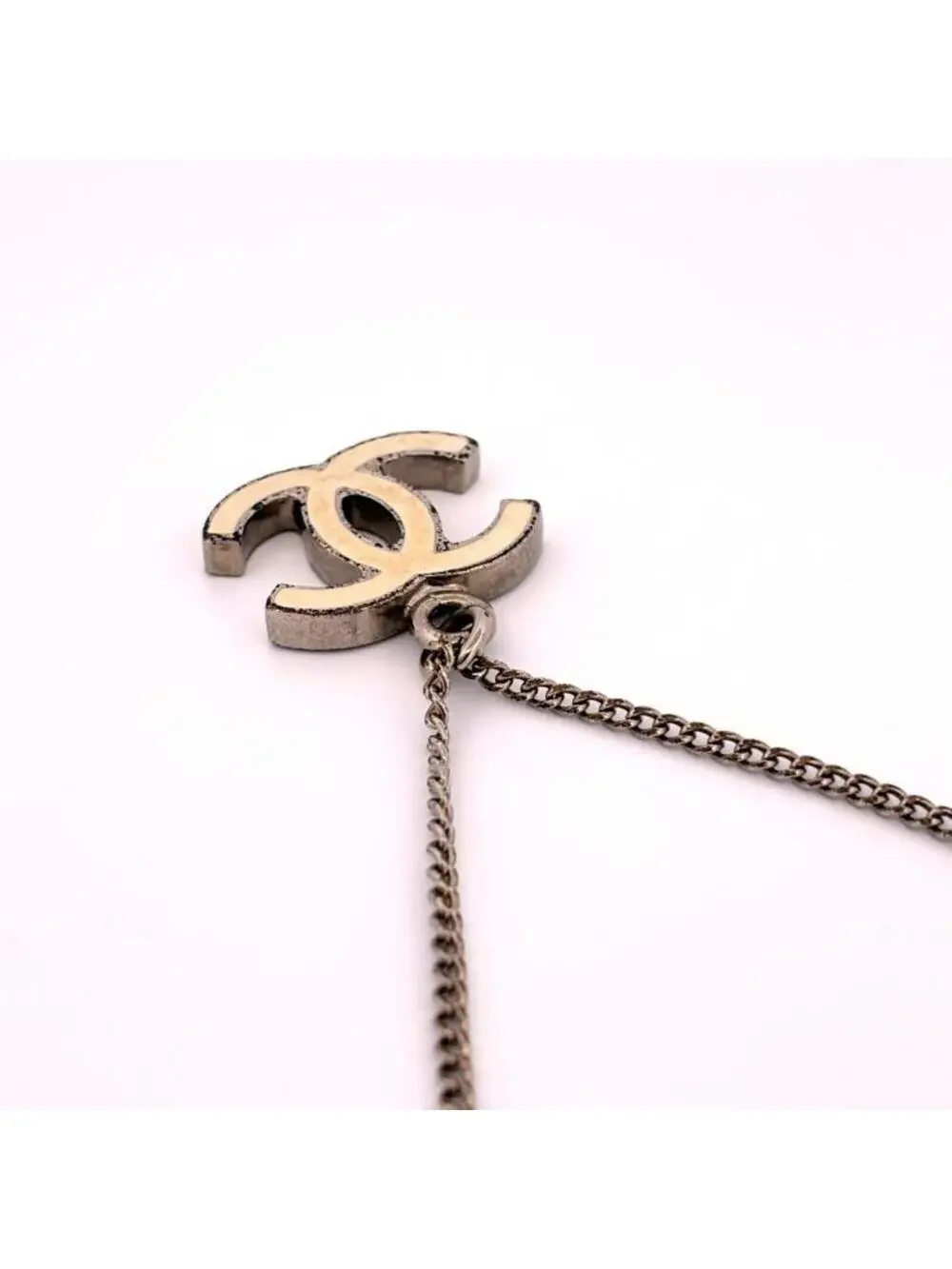 Chanel Cc Logo Pendant Necklace Metal #299533C57B